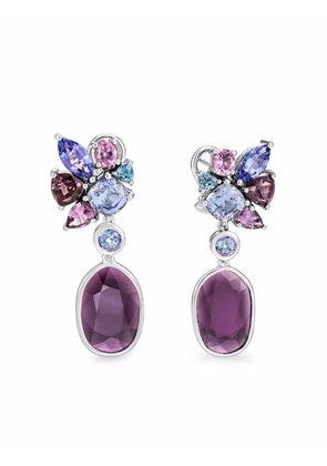 John Hardy 18kt white gold Kala Saru gemstone earrings - Purple