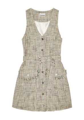 GANNI tweed mini dress - 693