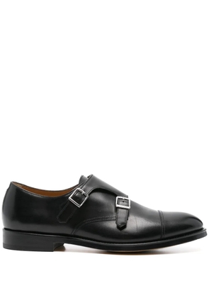 Doucal's leather monk shoes - Black