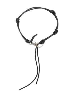 OUR LEGACY knotted leather keyring - Black