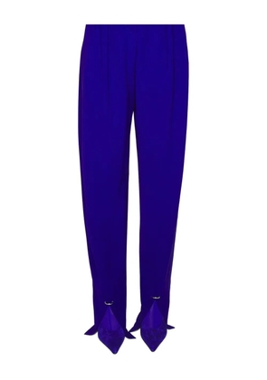 Mugler pleated split-hem trousers - Blue