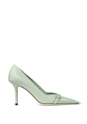 Jimmy Choo pointed toe buckle pumps - Green