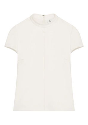 Courrèges heritage crêpe short-sleeves blouse - White