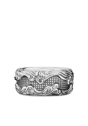David Yurman sterling silver Waves band ring (10mm)