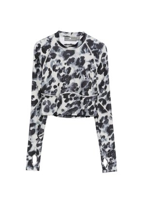 adidas by Stella McCartney animal-pattern compression top - Grey