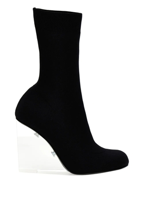 Alexander McQueen 105mm heeled slip-on boots - Black