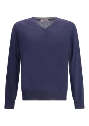 Brunello Cucinelli v-neck sweater - Blue