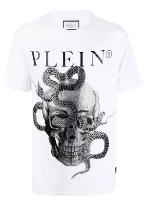 Philipp Plein Snake-print short-sleeve T-shirt - White
