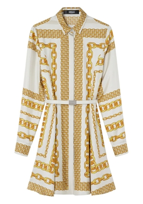Versace Treasure silk midi shirt dress - White