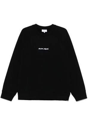 Maison Kitsuné logo-embroidered sweatshirt - Black
