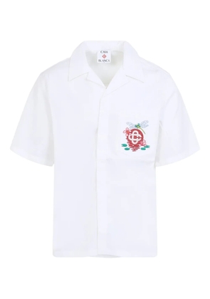 Casablanca logo-embroidered shirt - White