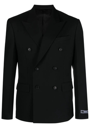 Versace double-breasted virgin wool blazer - Black
