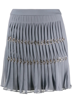 Alberta Ferretti pleated chain link mini skirt - Grey
