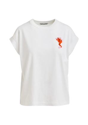 Essentiel Antwerp bead-embellished frog-detail T-shirt - White