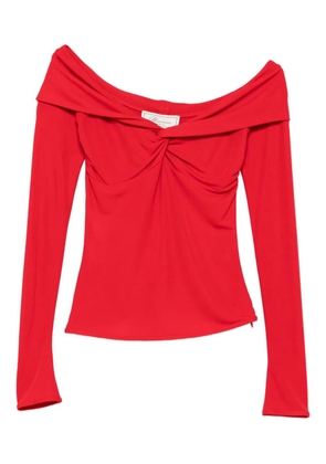 Blumarine twist-detail off-shoulder top - Red