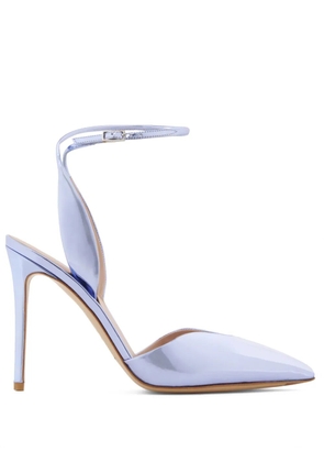 Giorgio Armani metallic-finish leather pumps - Blue