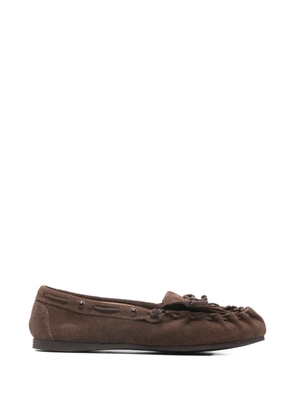 P.A.R.O.S.H. fringed boat shoes - Brown