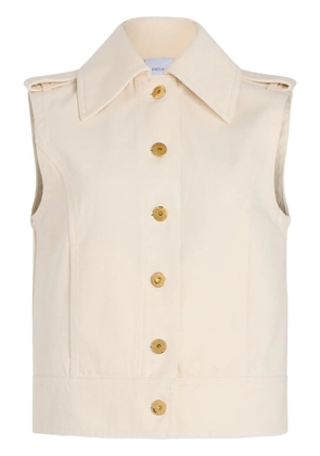 Patou sleeveless denim jacket - Neutrals