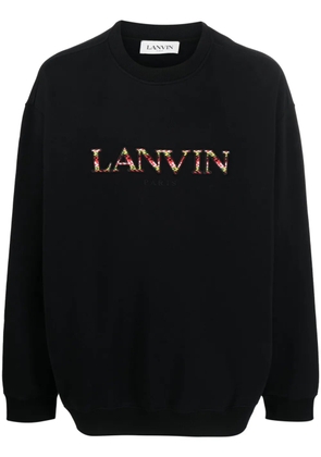 Lanvin embroidered logo crew neck sweatshirt - Blue