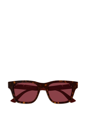 Gucci Eyewear geometric-frame sunglasses - Brown