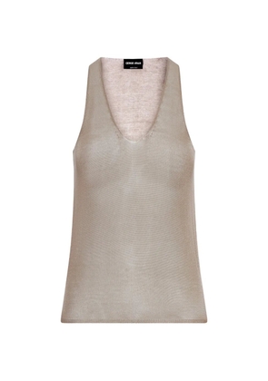 Giorgio Armani sleeveless top - Neutrals