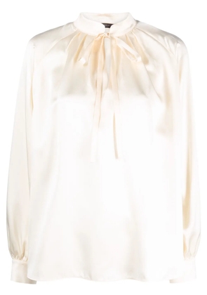 Max Mara tie-fastening silk blouse - Neutrals