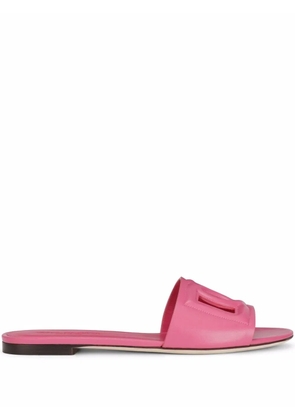 Dolce & Gabbana DG Logo leather sandals - Purple
