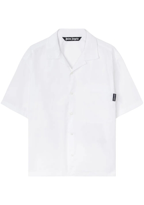 Palm Angels curved-logo classic shirt - White