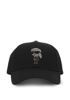 Karl Lagerfeld crystal-embellished baseball hat - Black
