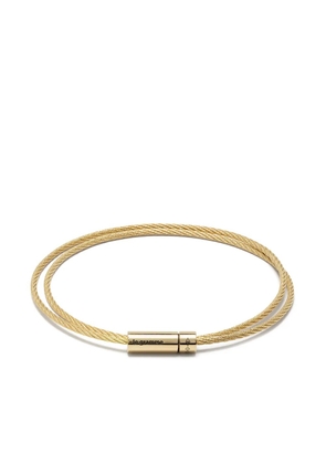 Le Gramme 15g polished yellow gold double cable bracelet