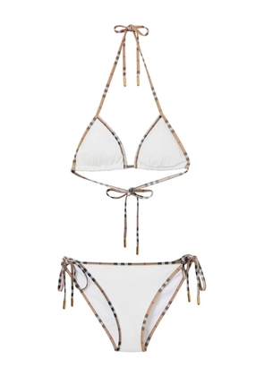 Burberry Vintage Check bikini set - White
