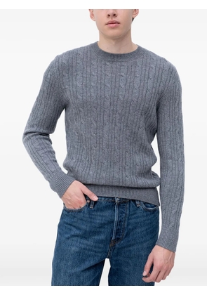 BOSS cable-knit crew-neck sweater - Grey
