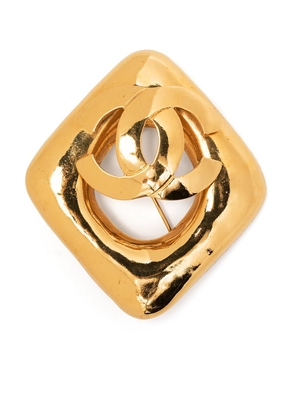 CHANEL Pre-Owned 1997 CC rhombus brooch - Gold