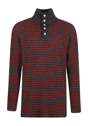 Namacheko highneck striped knitwear - Red