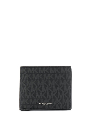 Michael Kors logo-print foldover wallet - Black