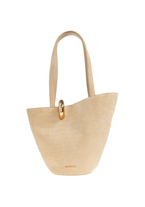 Jacquemus The Medium Bambola crocodile-effect shoulder bag - Neutrals