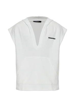 DSQUARED2 hooded V-neck vest - White