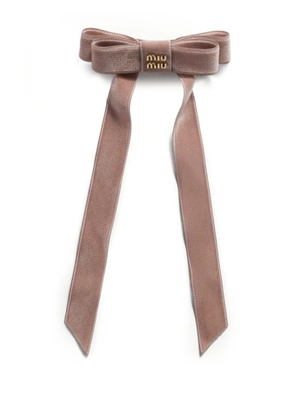 Miu Miu lettering-logo hair clip - Pink