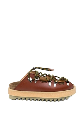 sacai lace-up sandals - Brown