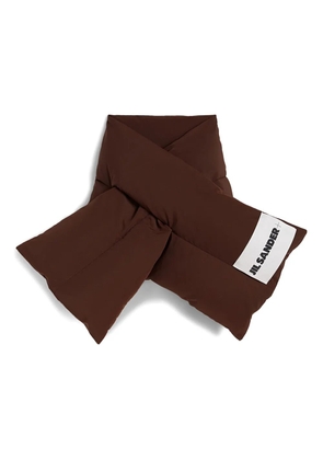 JIL SANDER+ down scarf - Brown