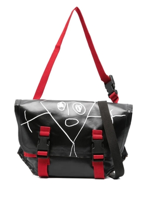 Plan C doodle print buckle bag - Black