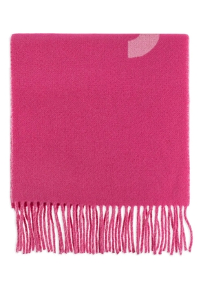 Jacquemus logo fringed scarf - Pink