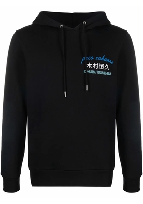 Rabanne chest logo-print hoodie - Black