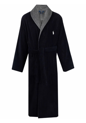Polo Ralph Lauren embroidered-polo pony robe - Blue