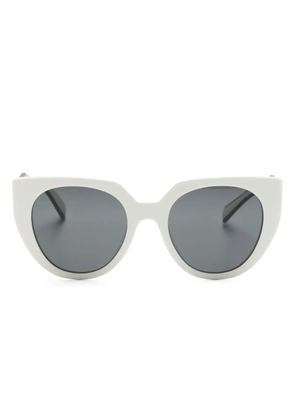 Prada Eyewear logo-lettering cat-eye frame sunglasses - White