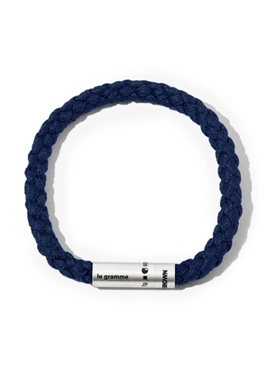 Le Gramme x Orlebar Brown engraved-logo bracelet - Silver