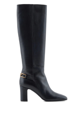 Emporio Armani buckle-detail block-heel boots - Black