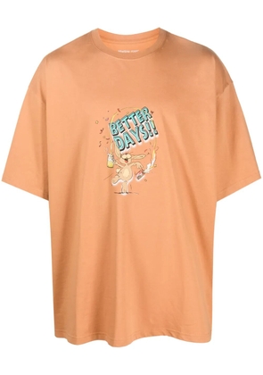 Martine Rose Better Days-print cotton T-shirt - Brown