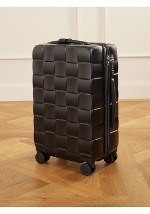 Bottega Veneta - Odyssey Intrecciato Leather-trimmed Polycarbonate Suitcase - Black - One size