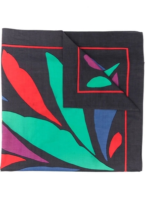 Saint Laurent Pre-Owned 1990s geometric print scarf - Black